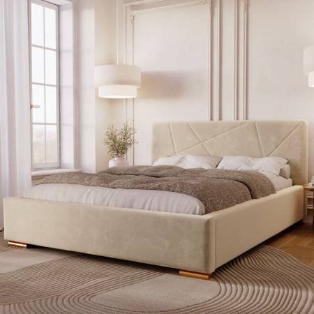 Łóżko tapicerowane z...