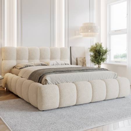 Łóżko tapicerowane z...