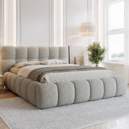 Łóżko tapicerowane z...