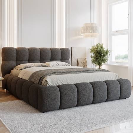 Łóżko tapicerowane z...